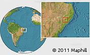 Satellite Location Map of Major Isidoro