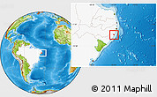Physical Location Map of Maragogi, highlighted country