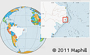 Political Location Map of Maragogi, highlighted country