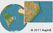 Satellite Location Map of Maragogi