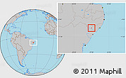 Gray Location Map of Palestina