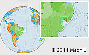 Political Location Map of Palestina