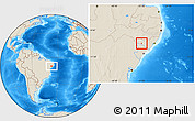 Shaded Relief Location Map of Palestina