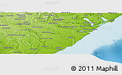 Physical Panoramic Map of S Miguel D Campo