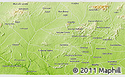 Physical 3D Map of Santana do Ipane