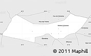Silver Style Simple Map of Santana do Ipane