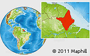 Physical Location Map of Amapa