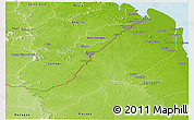 Physical Panoramic Map of Oiapoque