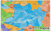 Political Shades 3D Map of Amazonas