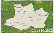 Shaded Relief 3D Map of Amazonas, satellite outside