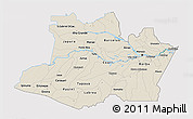 Shaded Relief 3D Map of Amazonas, single color outside