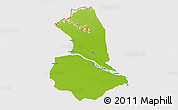 Physical 3D Map of Barcelos, cropped outside