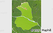 Physical 3D Map of Barcelos, satellite outside