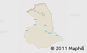 Shaded Relief 3D Map of Barcelos, cropped outside