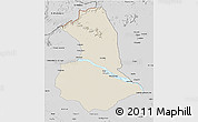 Shaded Relief 3D Map of Barcelos, desaturated