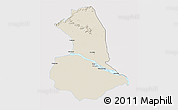 Shaded Relief 3D Map of Barcelos, single color outside