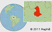 Savanna Style Location Map of Barcelos
