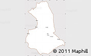 Classic Style Simple Map of Barcelos, cropped outside
