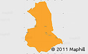 Political Simple Map of Barcelos, single color outside