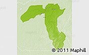 Physical 3D Map of Borba, lighten