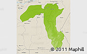 Physical 3D Map of Borba, shaded relief outside