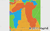 Political 3D Map of Borba