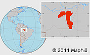 Gray Location Map of Borba