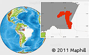 Physical Location Map of Borba, highlighted country, highlighted parent region