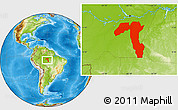 Physical Location Map of Borba