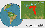 Satellite Location Map of Borba