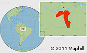 Savanna Style Location Map of Borba