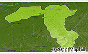 Physical Panoramic Map of Borba, darken