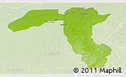 Physical Panoramic Map of Borba, lighten