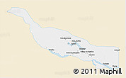 Classic Style 3D Map of Codajas, single color outside
