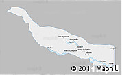 Gray 3D Map of Codajas, single color outside