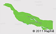 Political 3D Map of Codajas, cropped outside