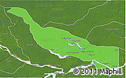 Political 3D Map of Codajas, satellite outside