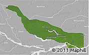 Satellite 3D Map of Codajas, lighten, desaturated