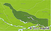 Satellite 3D Map of Codajas, physical outside