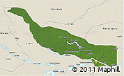 Satellite 3D Map of Codajas, shaded relief outside