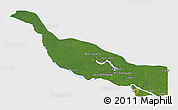 Satellite 3D Map of Codajas, single color outside