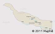 Shaded Relief 3D Map of Codajas, cropped outside