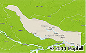 Shaded Relief 3D Map of Codajas, physical outside