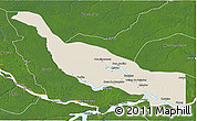 Shaded Relief 3D Map of Codajas, satellite outside