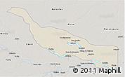 Shaded Relief 3D Map of Codajas, semi-desaturated