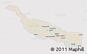 Shaded Relief 3D Map of Codajas, single color outside