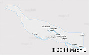 Silver Style 3D Map of Codajas, single color outside