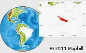Physical Location Map of Codajas, highlighted country