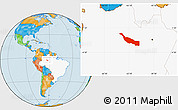 Political Location Map of Codajas, highlighted country