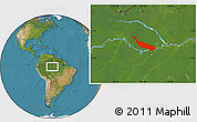 Satellite Location Map of Codajas